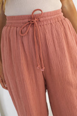 ZADIE COTTON PANTS - DUSTY PINK - GIRL AND THE SUN - The Self Styler