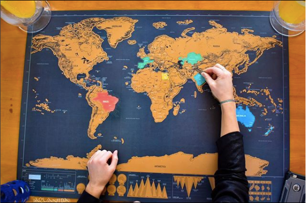 Best World Map Poster Scratch Off World Map Poster   Aqua Vida