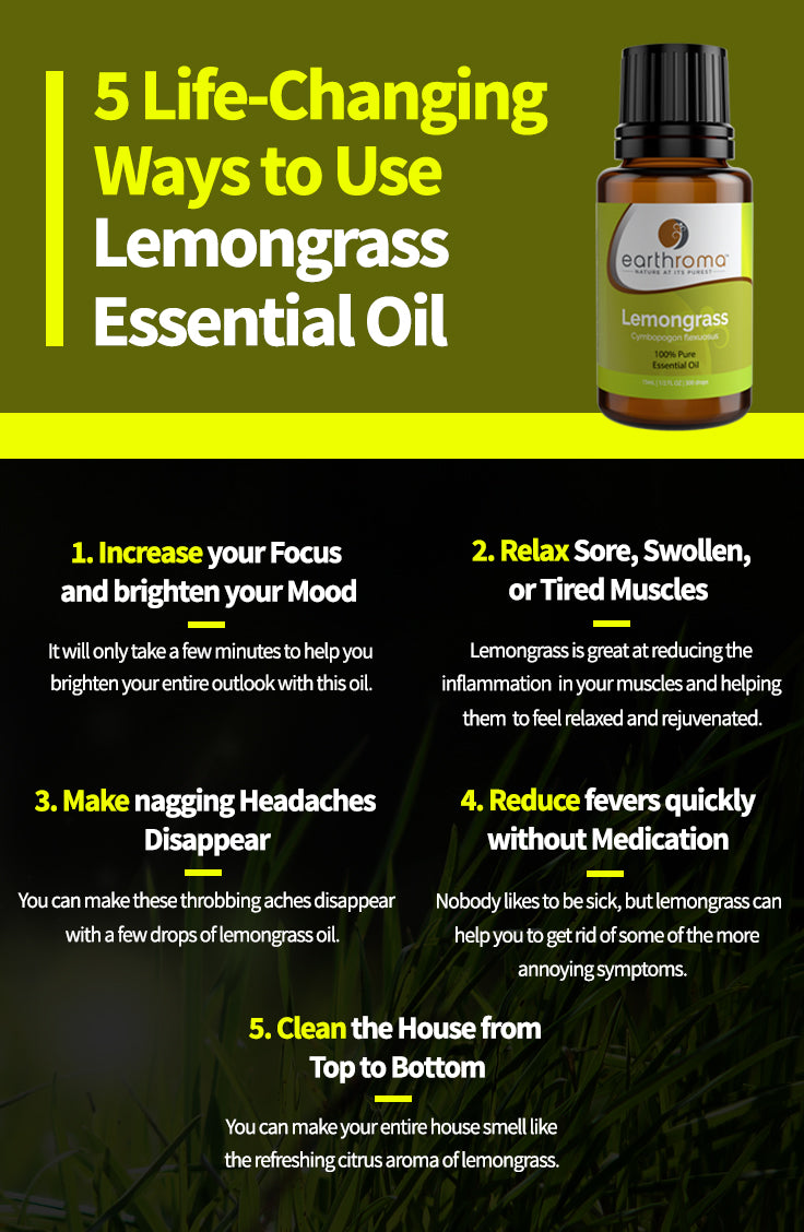 Buy Pure Lemongrass Essential Oil, Best Uses and Benefits