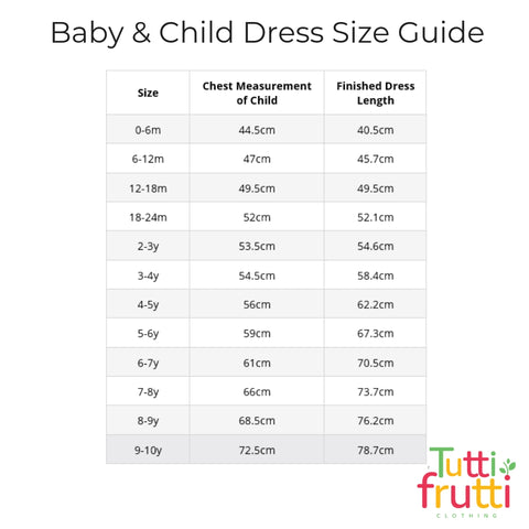 How to Buy the Right Size from Tutti Frutti Clothing