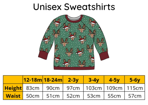 Sweatshirt Size Guide