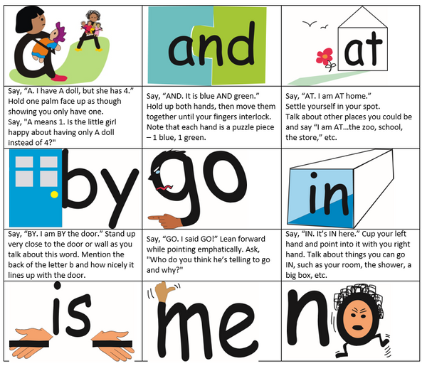 Steps for Teaching Right-Brained Learners to Read Sight WordsSnapWords® sight words with pictures and movement