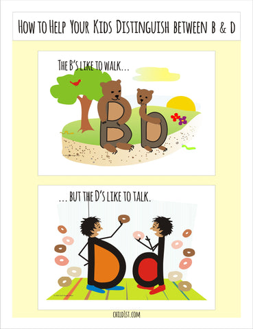 Cómo ayudar a su hijo a distinguir entre B y D