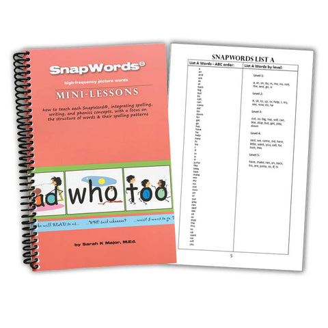 SnapWords® Mini-Lessons List A Level 1