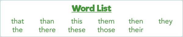 Spoken TH Word List