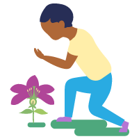 Flower boy illustration