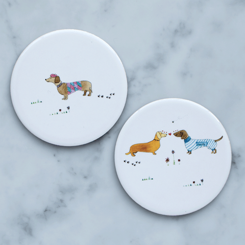 sausage dog ceramic coasters - Stil Haven 