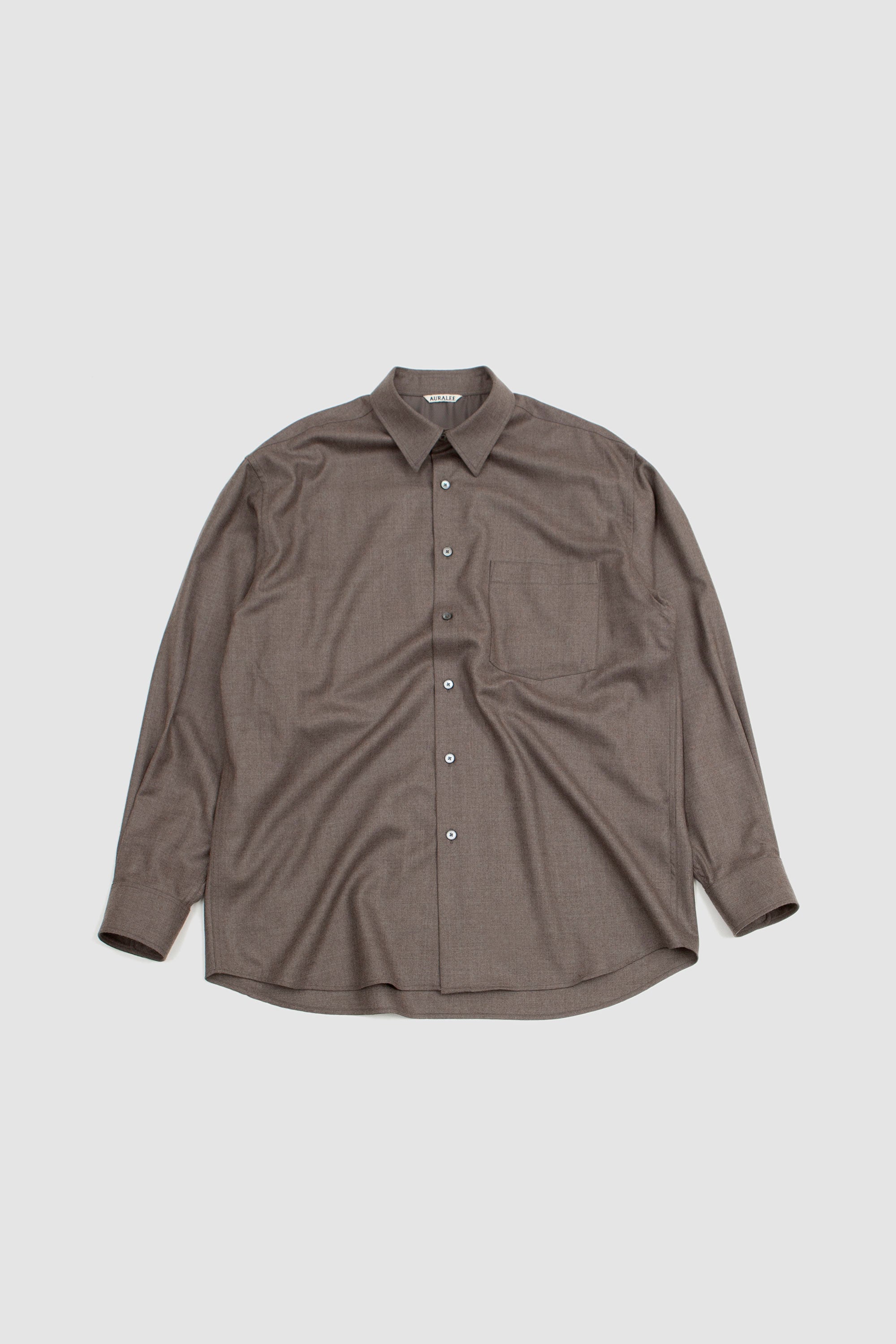 SPORTIVO [Super light wool shirt top brown]