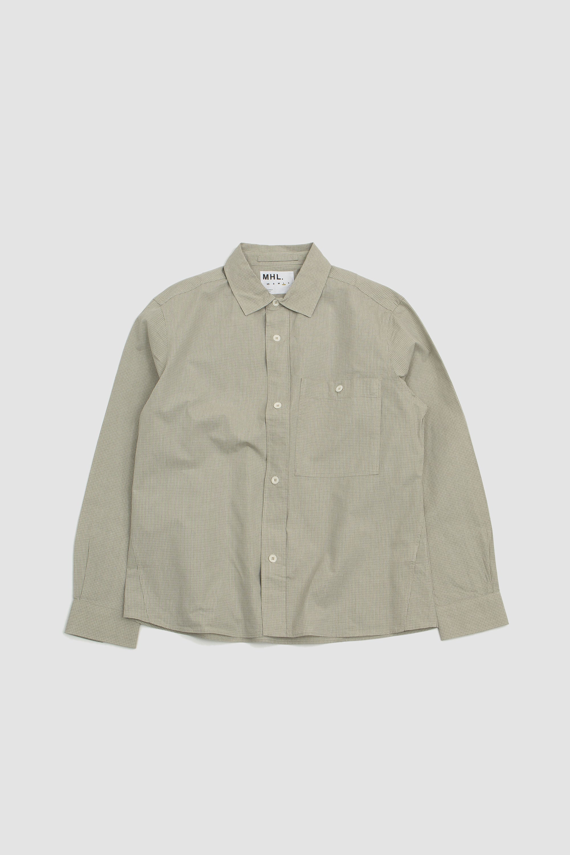 SPORTIVO [Overall shirt yarn dye cotton check pale green/green]