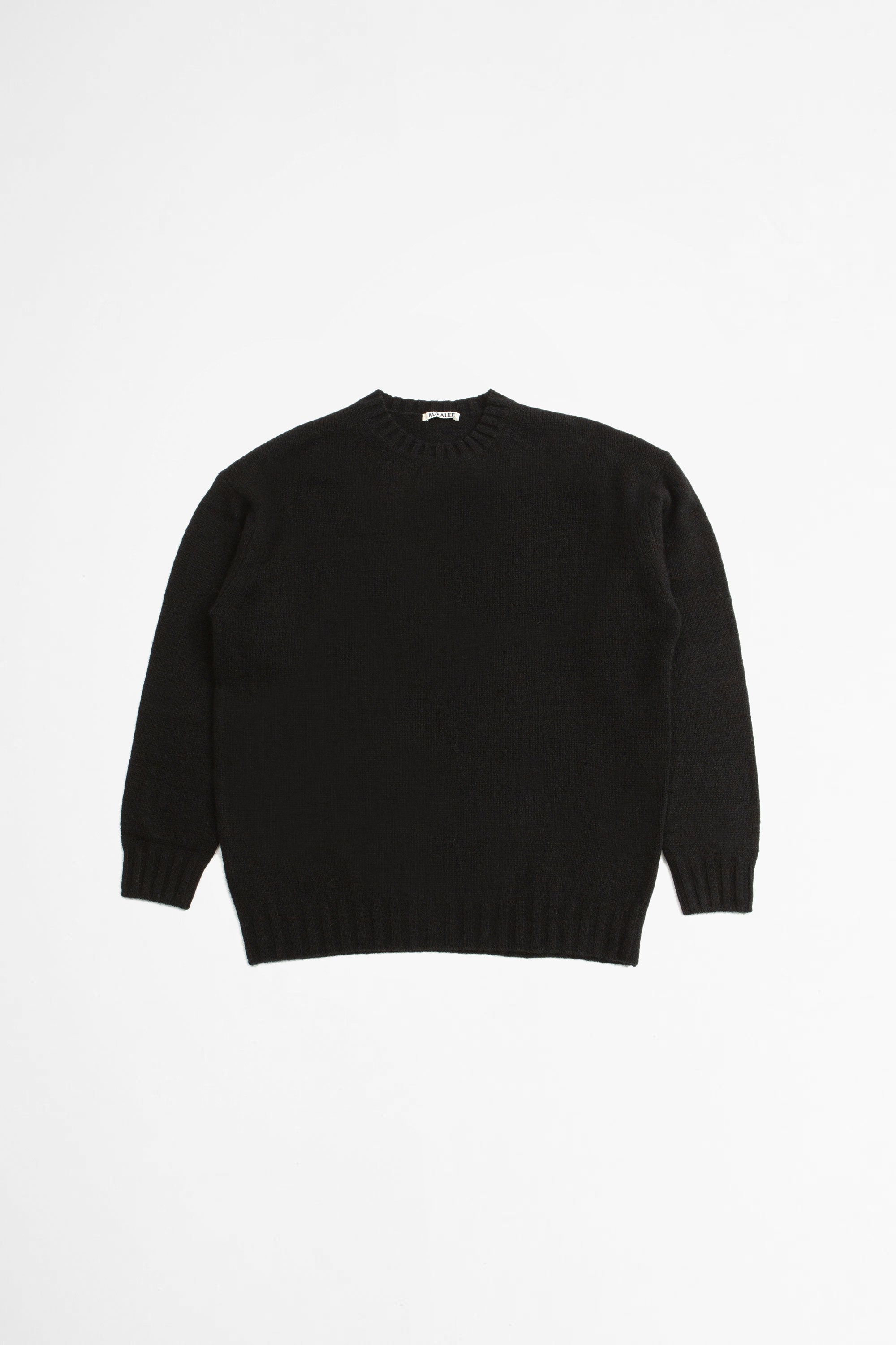 SPORTIVO [Shetland wool cashmere knit pullover black]