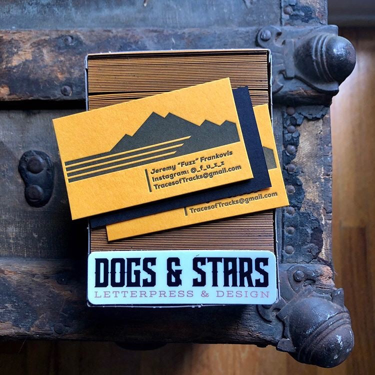 letterpress business cards photo trail colorado letter press boulder railroad custom printing photog photographer