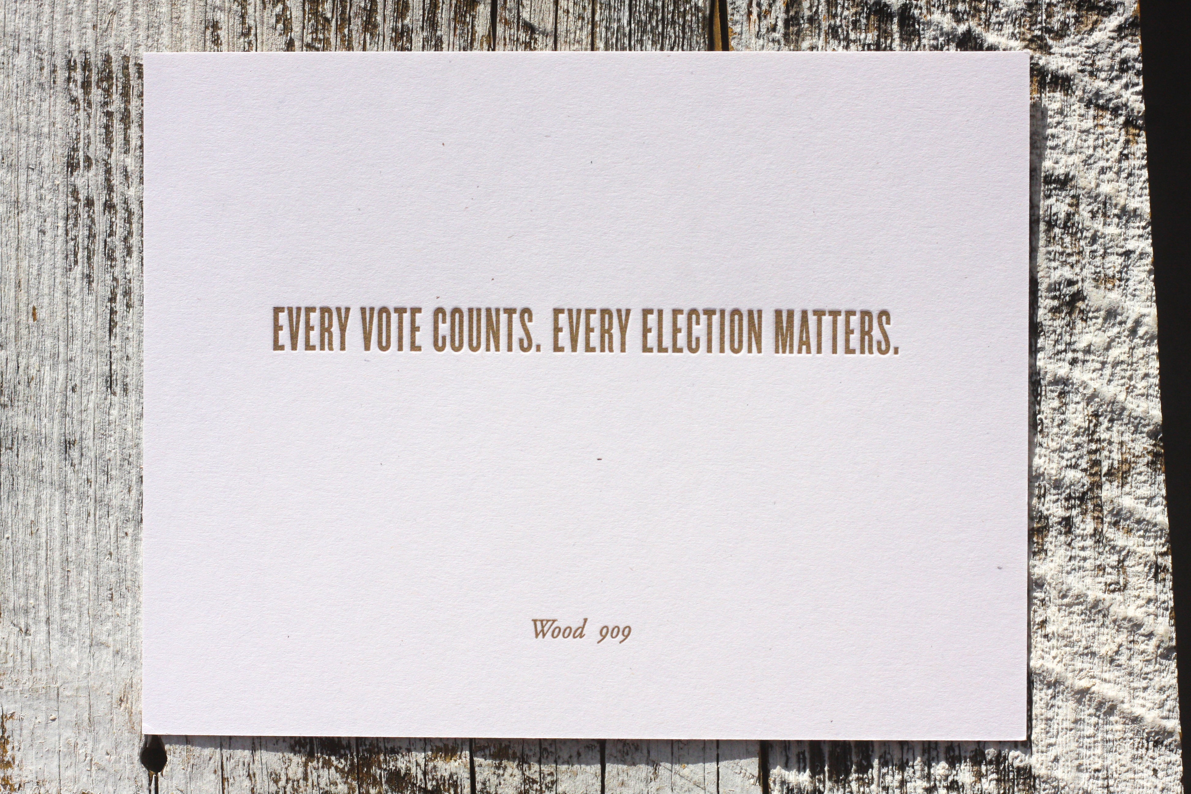 letterpress vote voting boulder county america democracy 