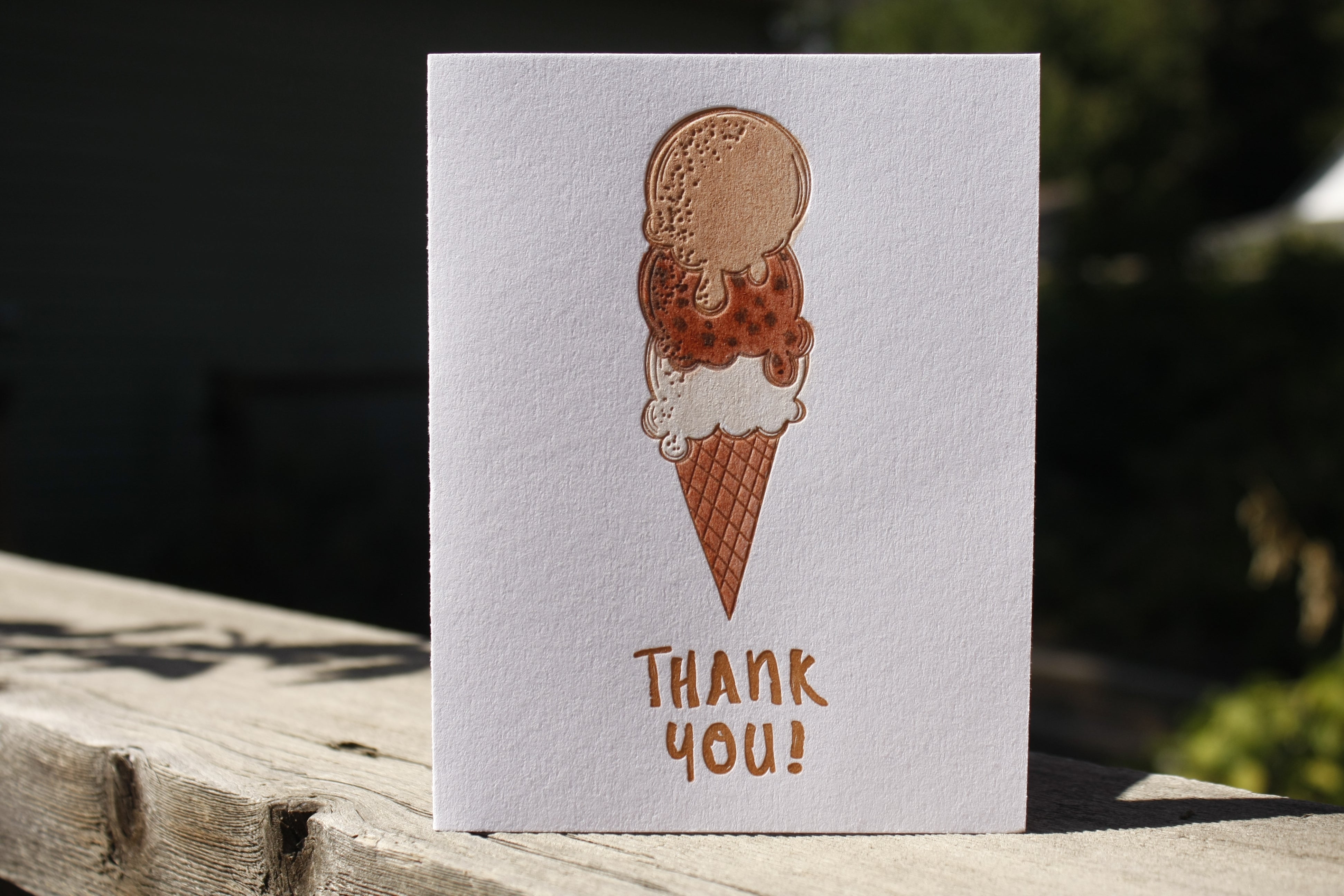 letterpress printmaking design type workshops lafayette colorado ice cream prints greeting card