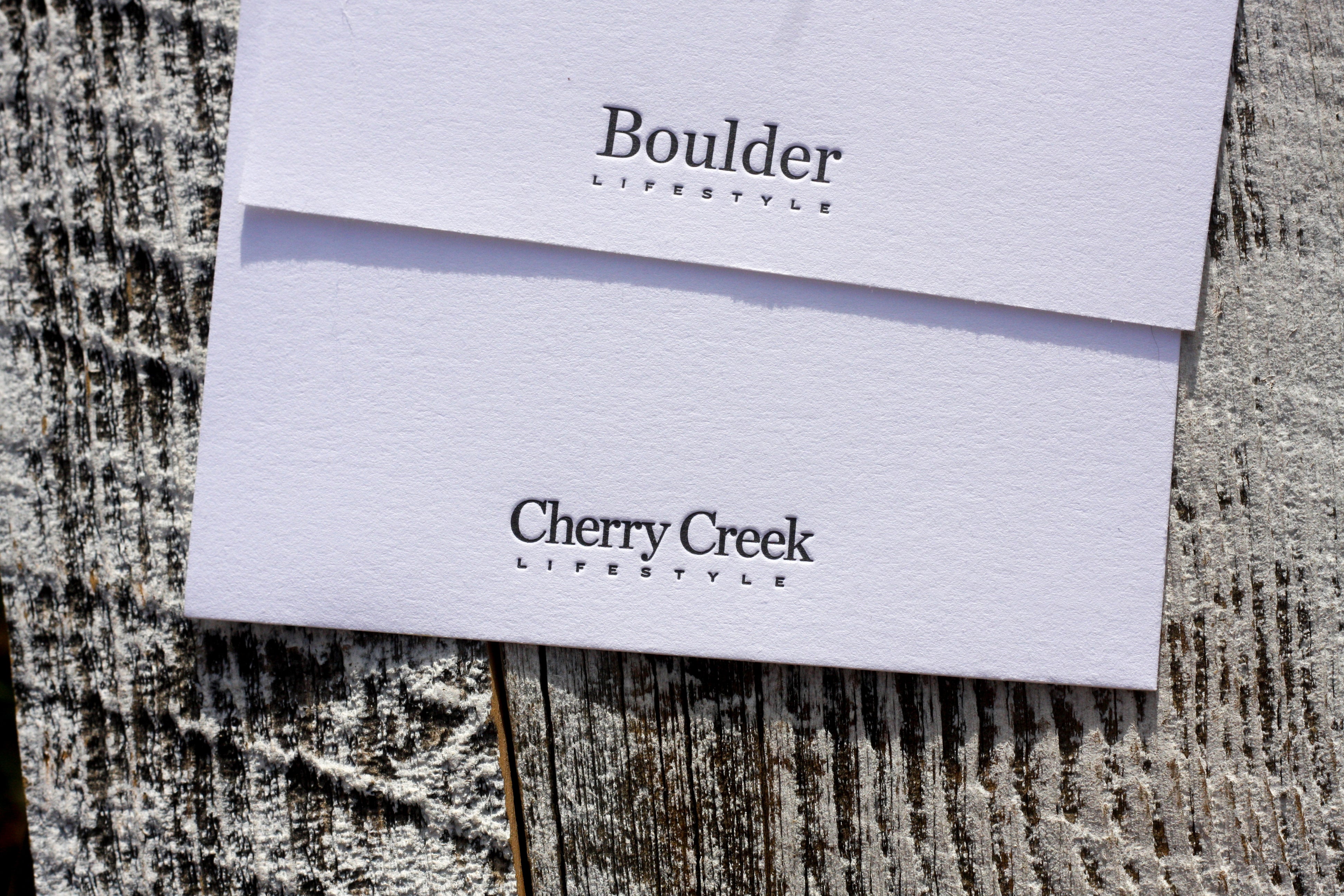 Boulder Lifestyle Cherry Creek lifestyle magazine letterpress printing design type local art custom printing