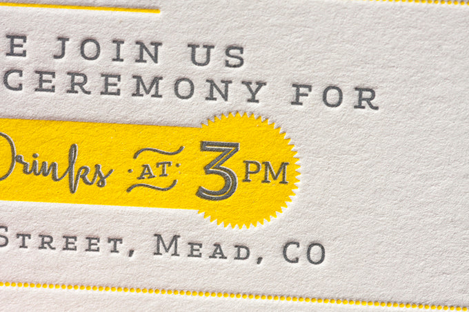 Letterpress Graduation Invitation Invite Wedding School Letter press hand made craft printed craft printing 