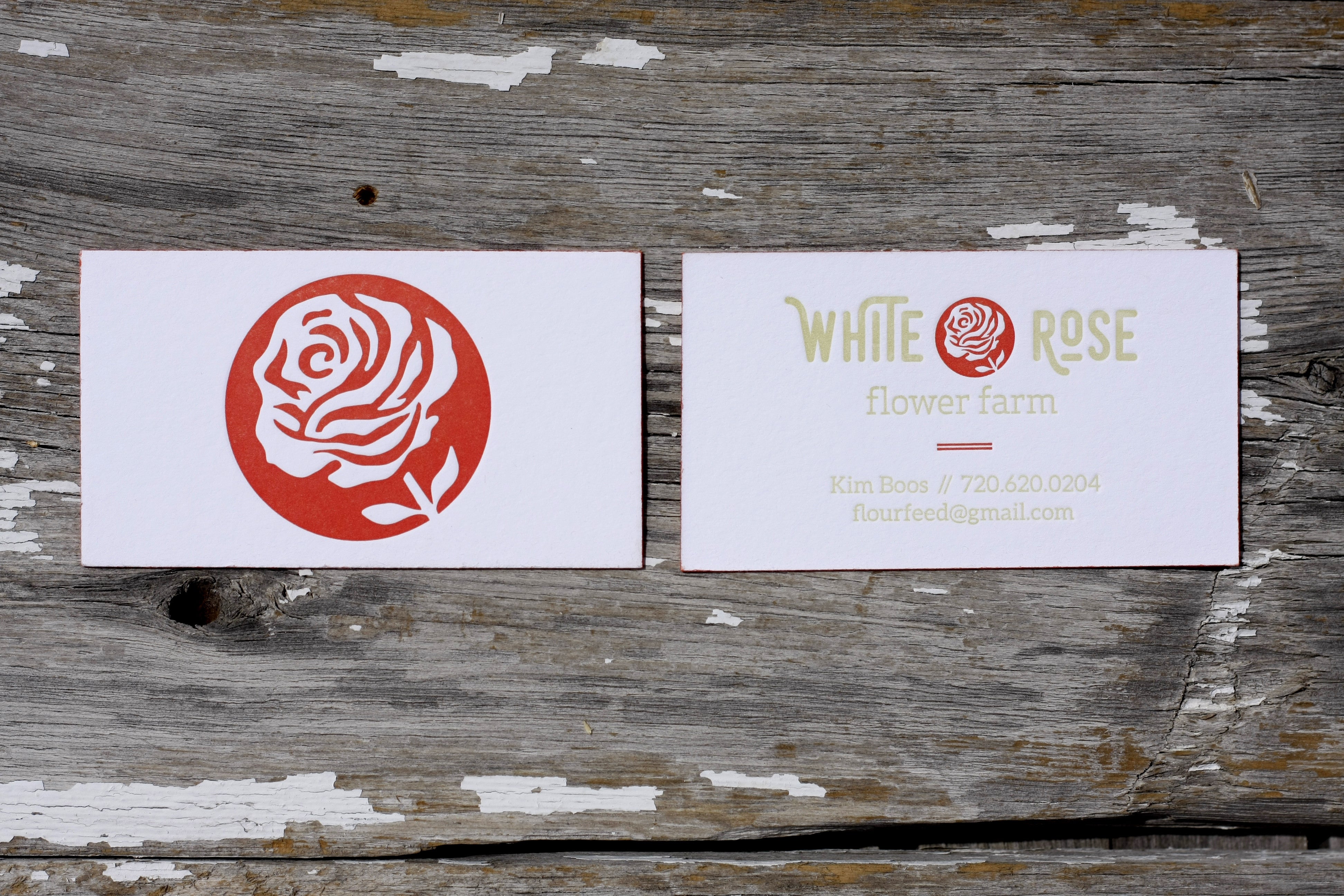 Letterpress Business Cards and Graphic Design for A local Organic Flower Farm Boulder Colorado