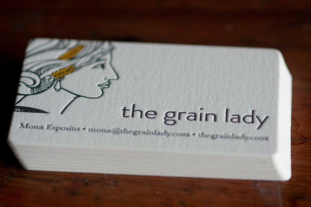 Letterpress business cards custom printing crane lettra grain lady Boulder Denver Colorado Lafayatte