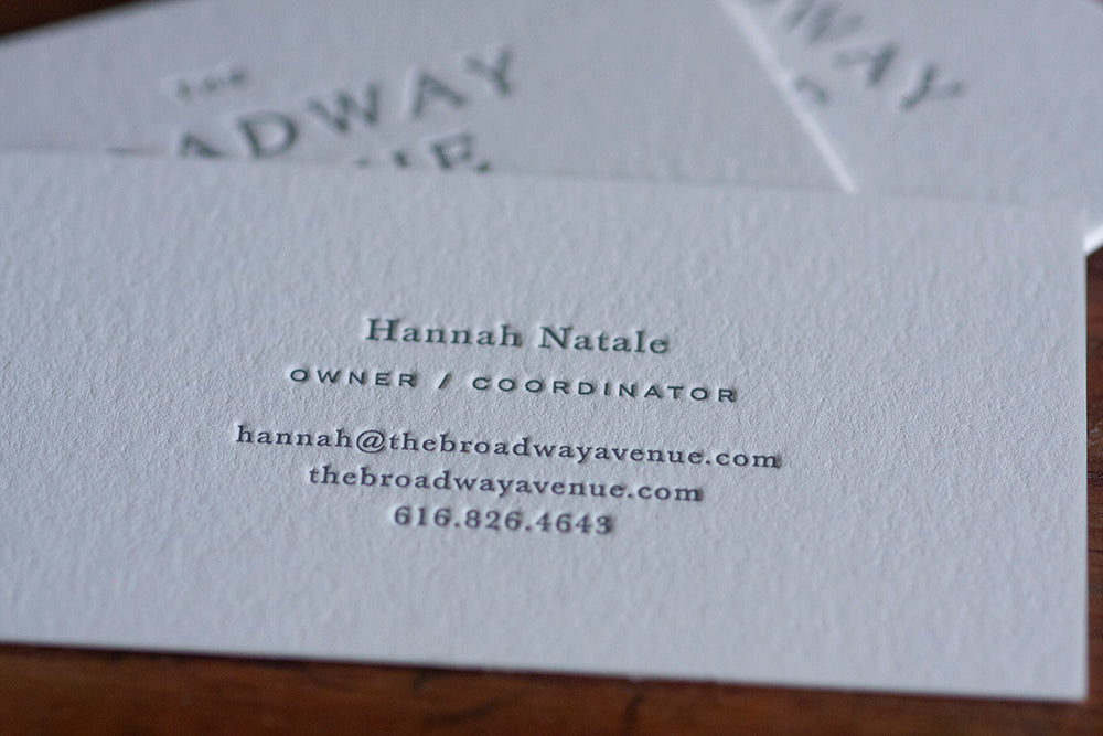 letterpress business cards custom printing boulder denver colorado