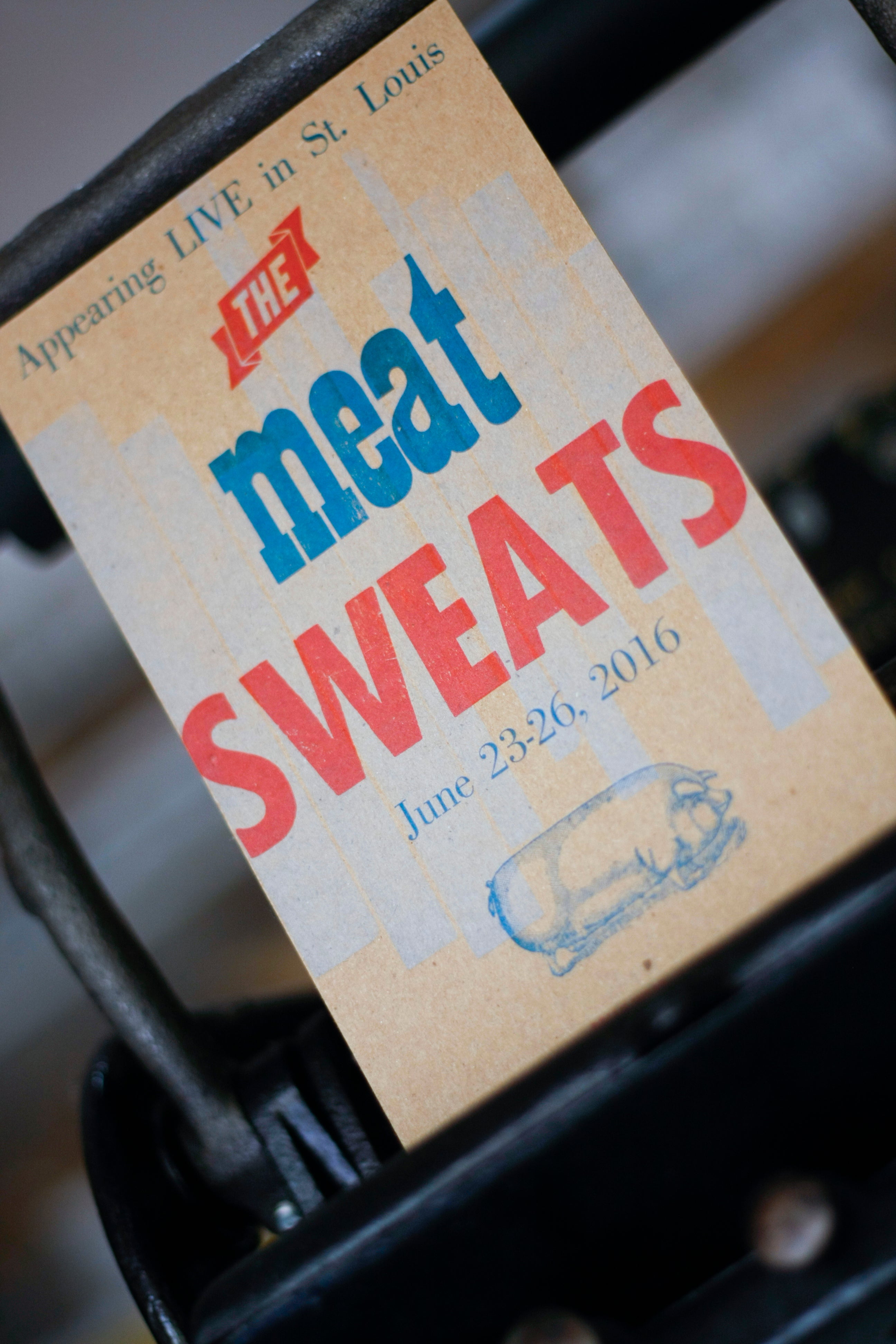 the meat sweats - letterpress print wayzgoose dogs and stars custom printing or printing for the hell of it