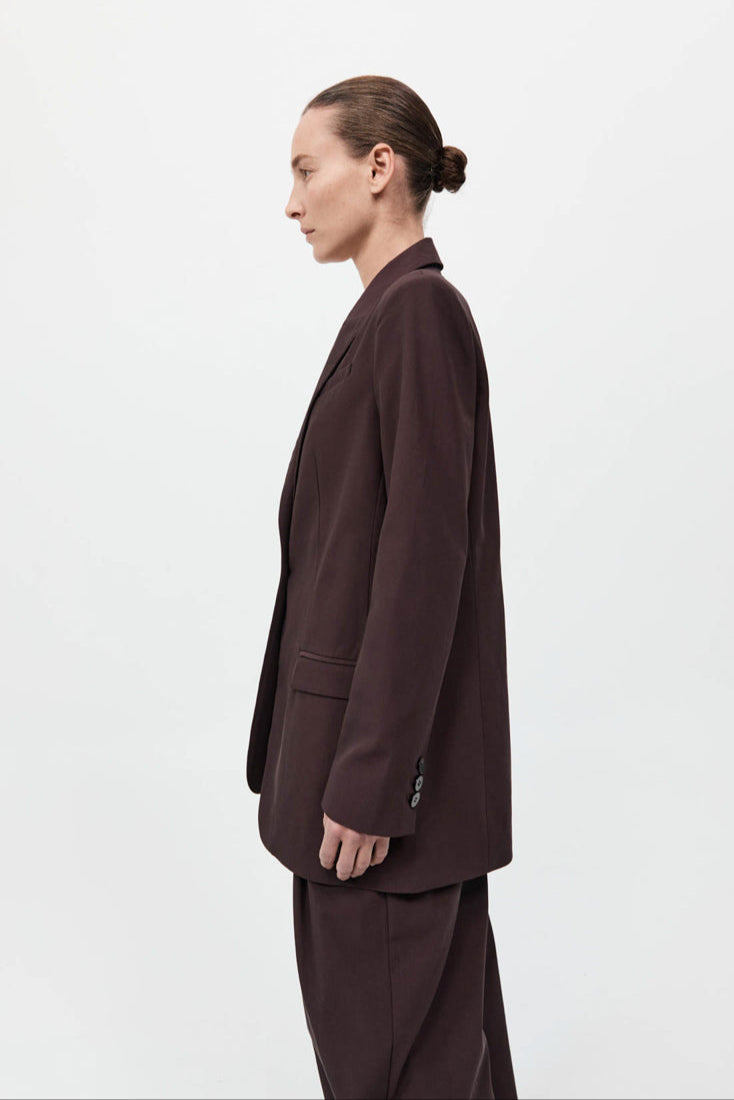 St Agni Classic Blazer In Port