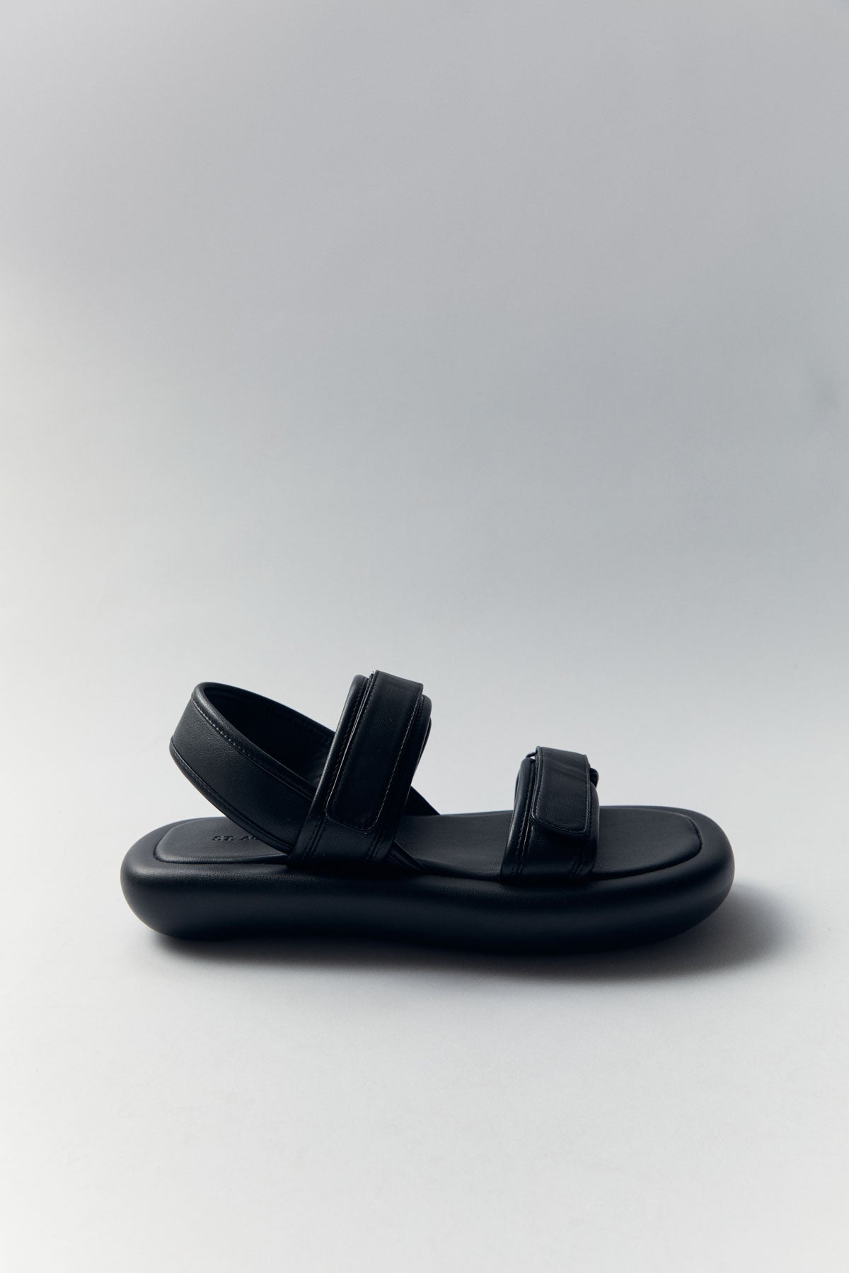 St. Agni | Velcro Flatform Sandal - Black