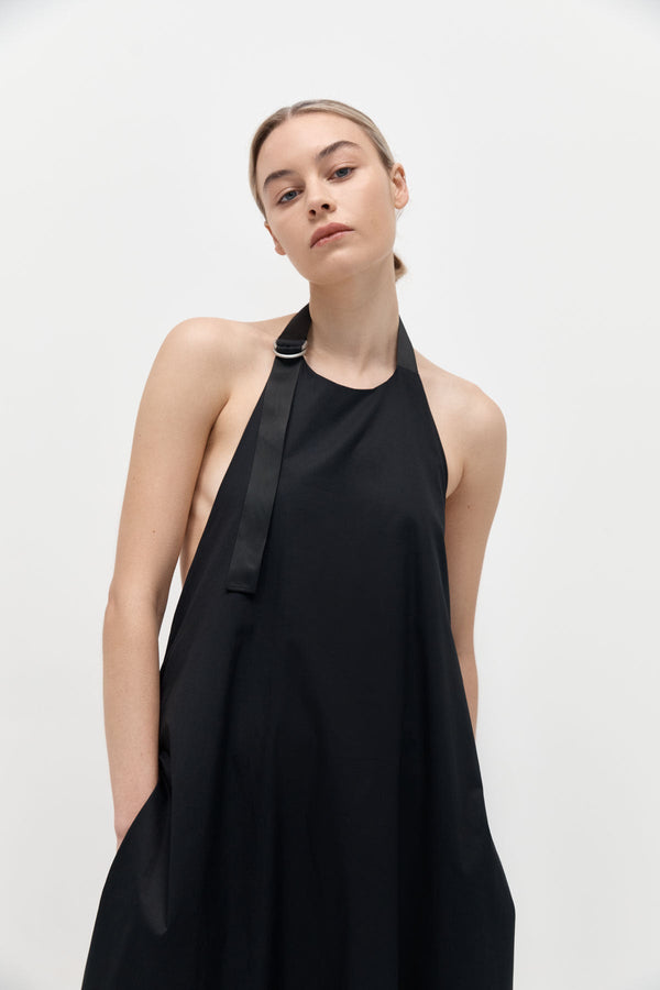 St. Agni | Ring Detail Maxi Dress - Black