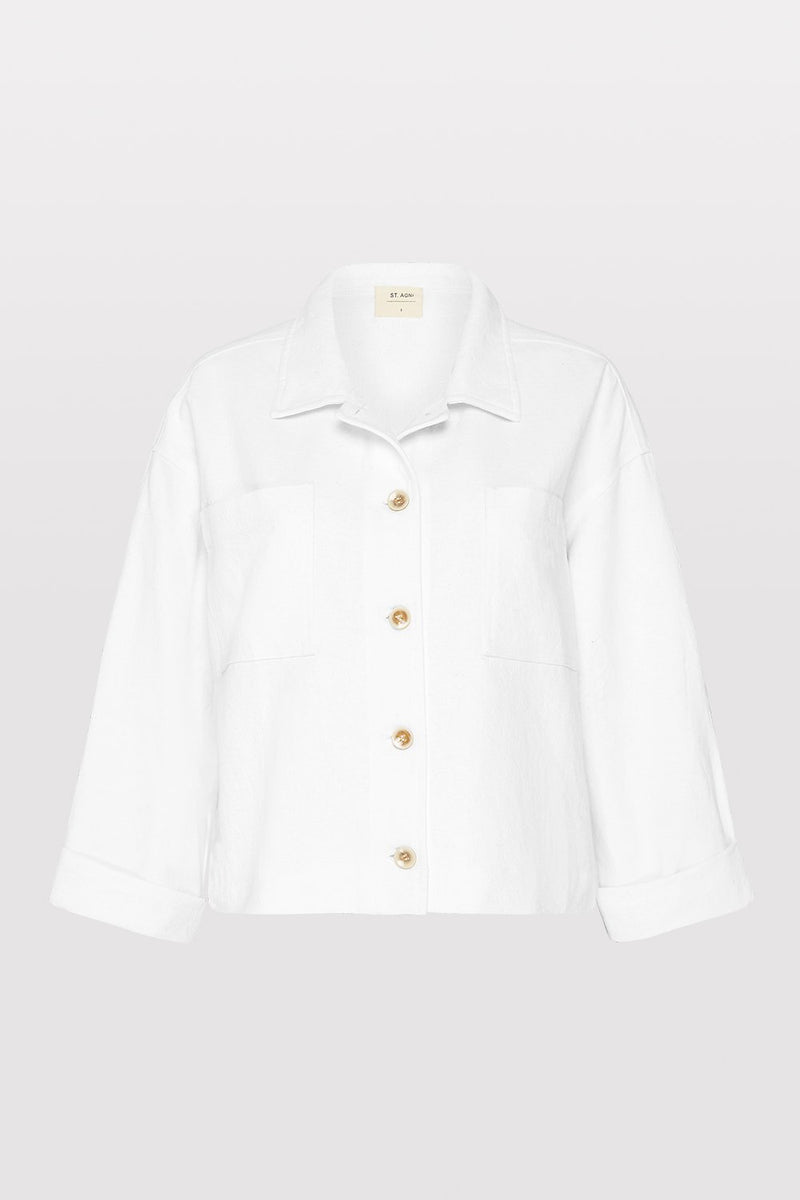 white workwear jacket