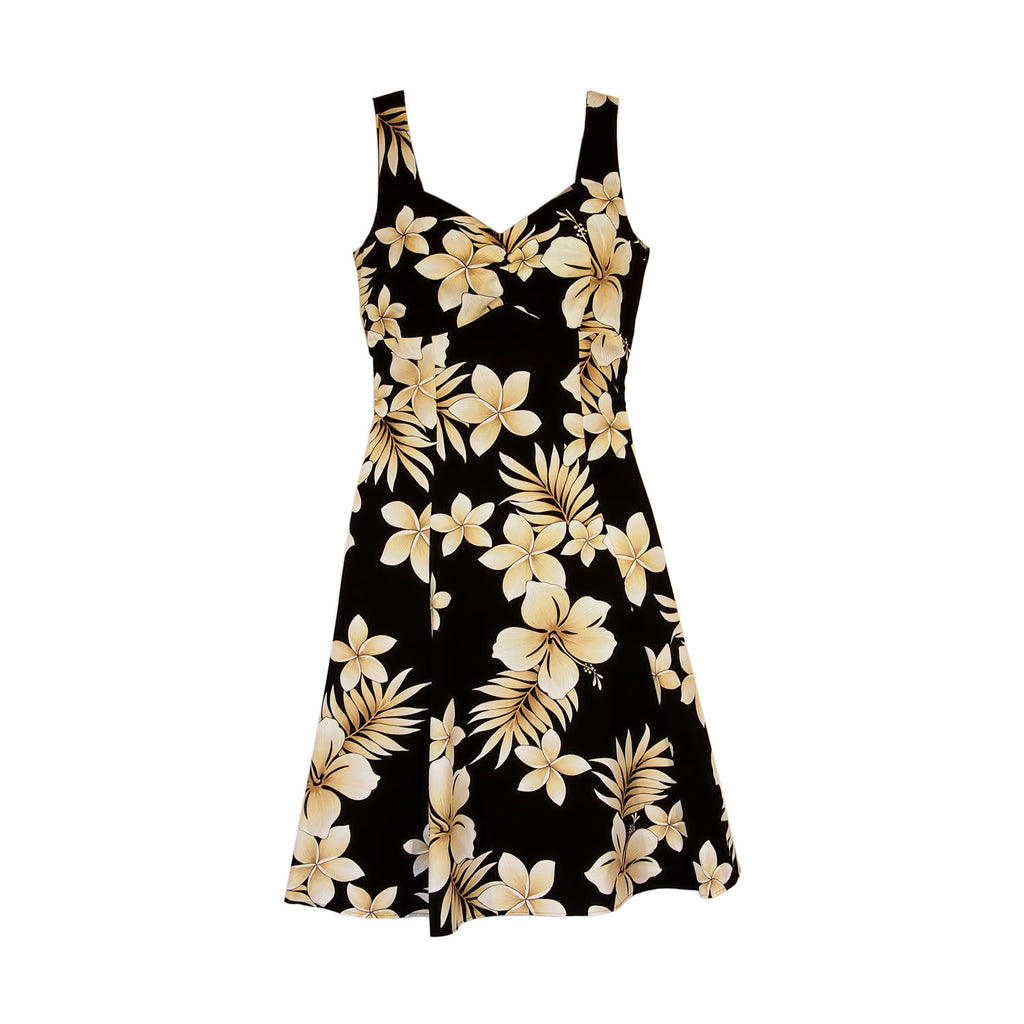 black sundress with flowers