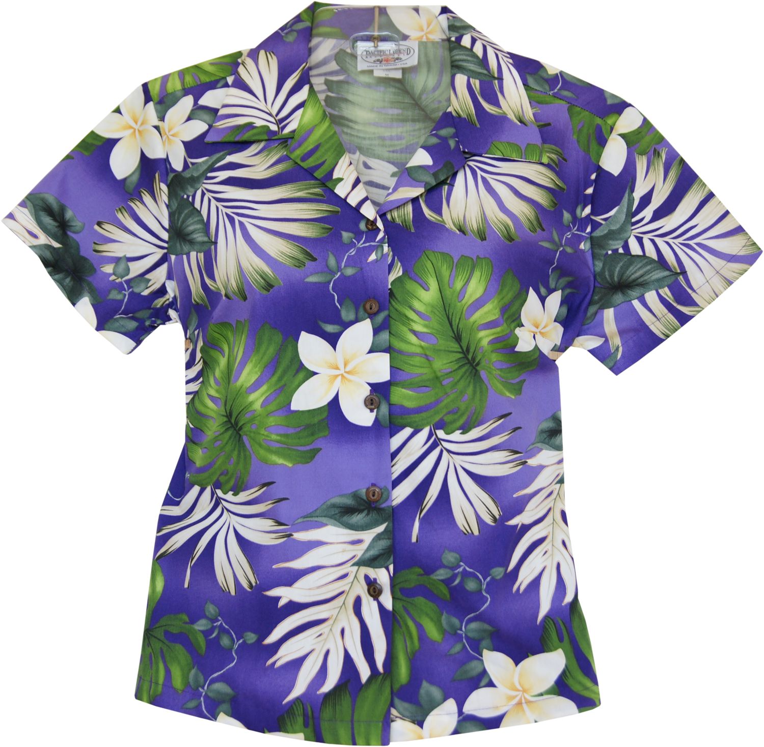 Amazon Purple Hawaiian Women's Cotton Blouse – PapayaSun