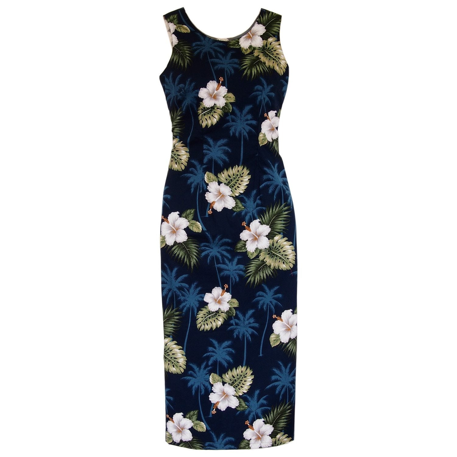 Hilo Blue Long Hawaiian Tank Dress – PapayaSun