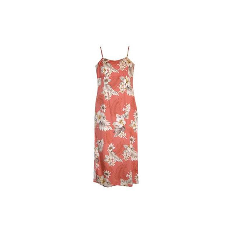 Petal Pink Long Hawaiian Skinny Strap Floral Dress – PapayaSun