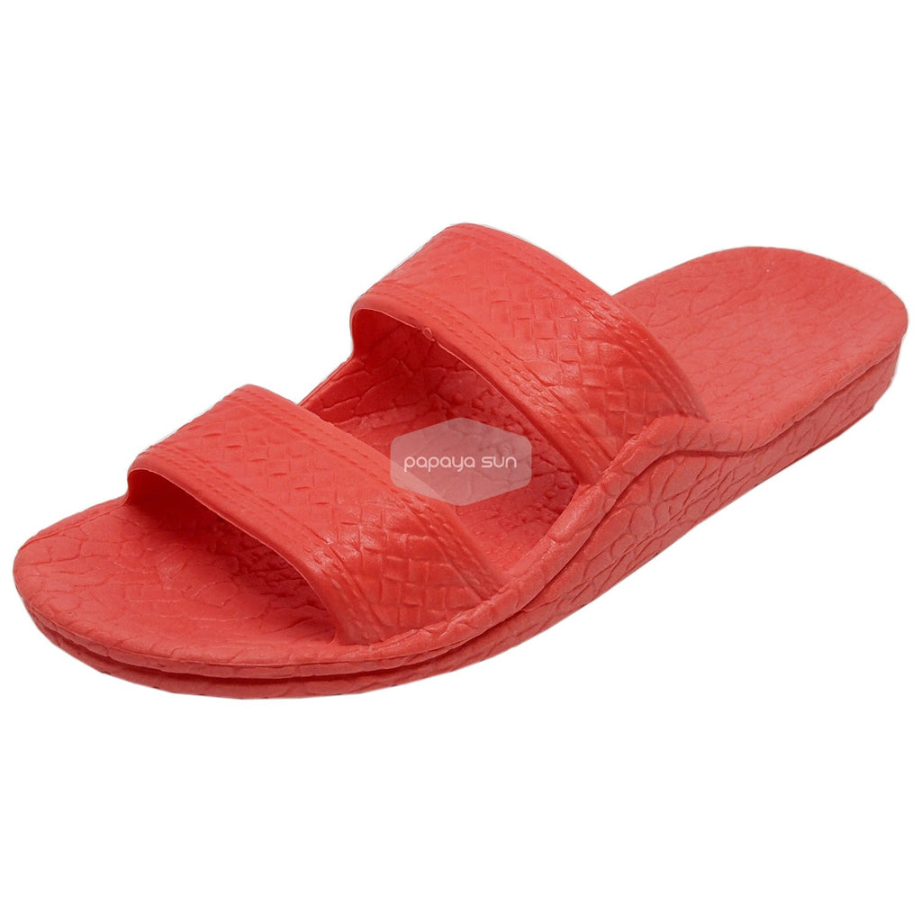 red jesus sandals