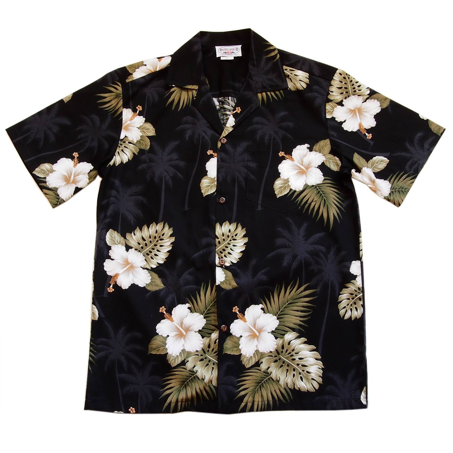 all black hawaiian shirt