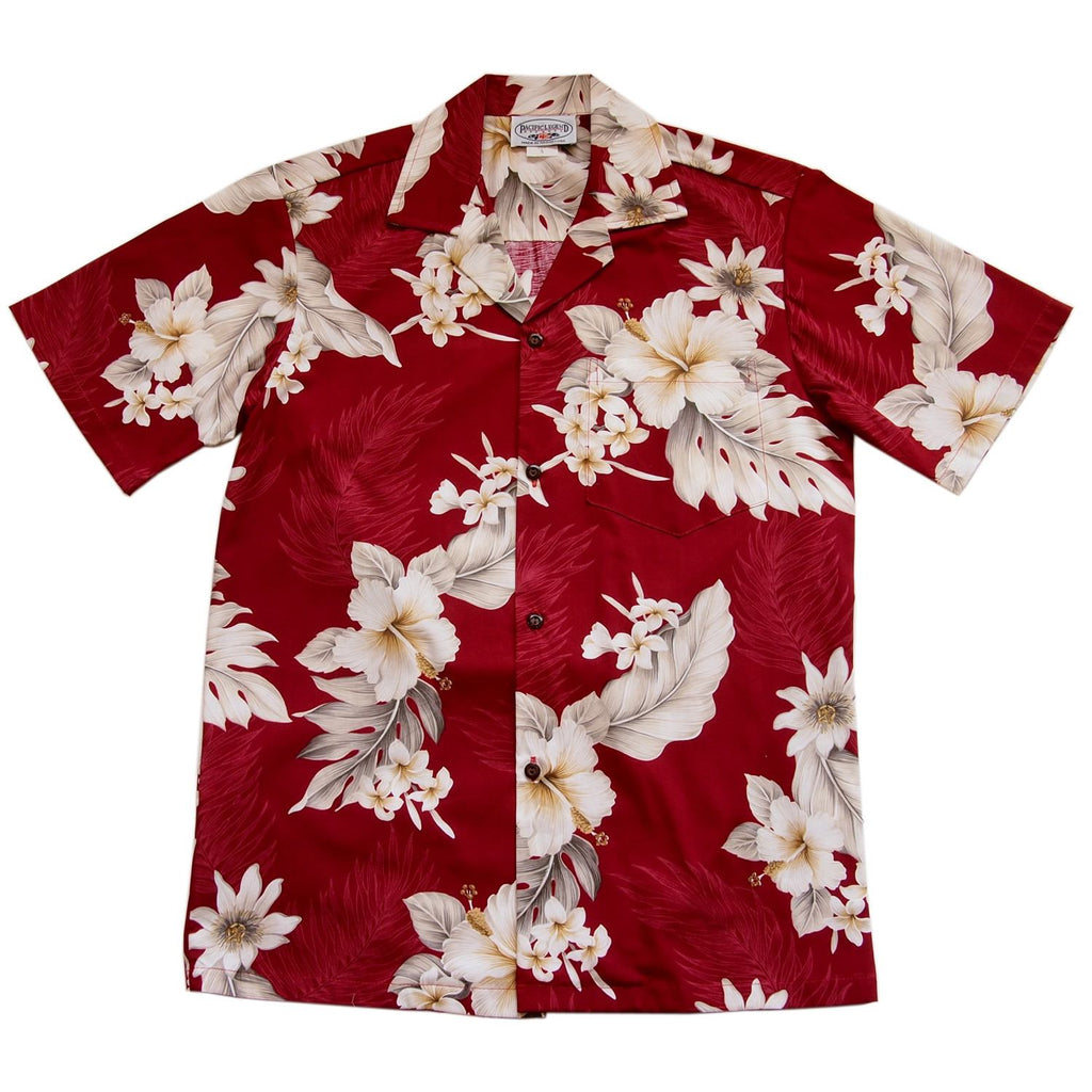 Chili Red Hawaiian Cotton Aloha Sport Shirt – PapayaSun