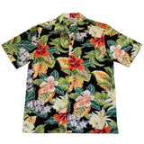 Excite Black Hawaiian Cotton Aloha Sport Shirt – PapayaSun