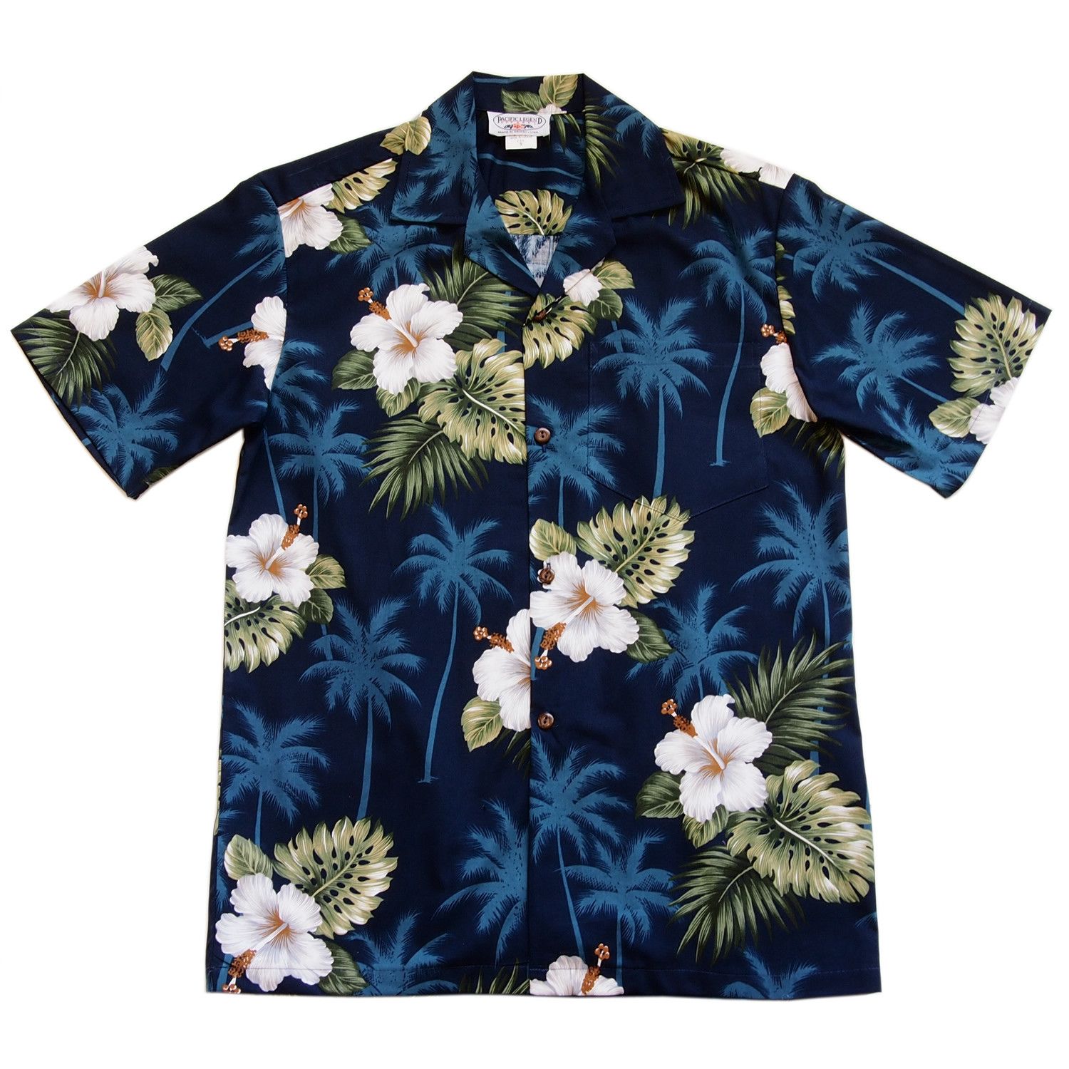 Hilo Blue Hawaiian Cotton Aloha Sport Shirt – PapayaSun