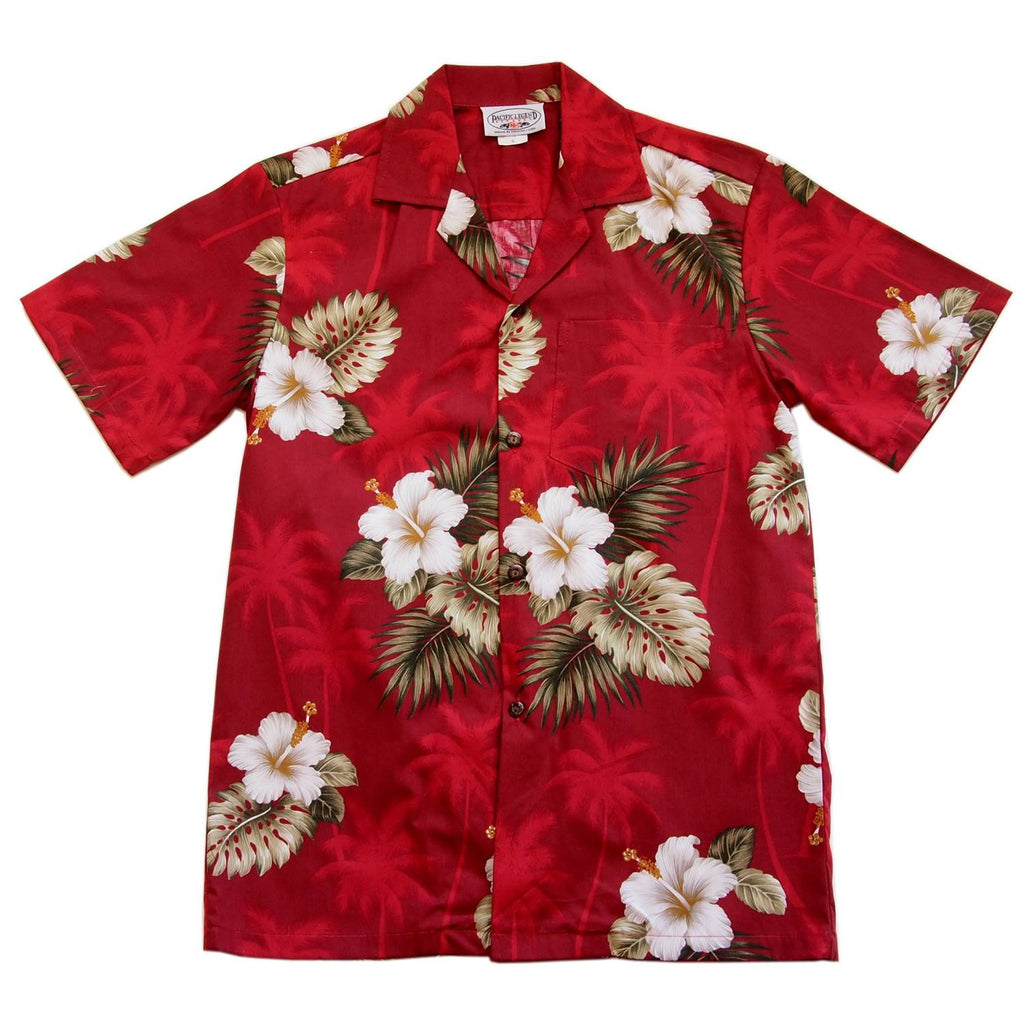 Lava Red Hawaiian Cotton Aloha Sport Shirt – PapayaSun