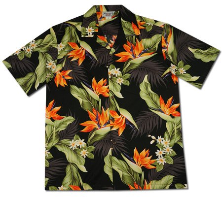 Rainforest Black Hawaiian Cotton Aloha Shirt – PapayaSun