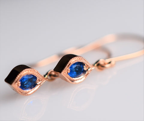 hauyne rose gold earrings