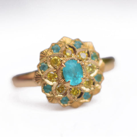 18Y French Gold with Paraiba