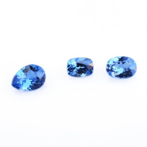 Three Blue Spinels from Luc Yen, Vietnam.