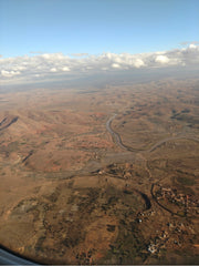 The Red Island from above