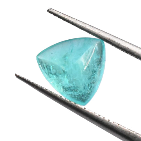 1.8-carat Paraiba Tourmaline Trillion Sugarloaf Cabochon