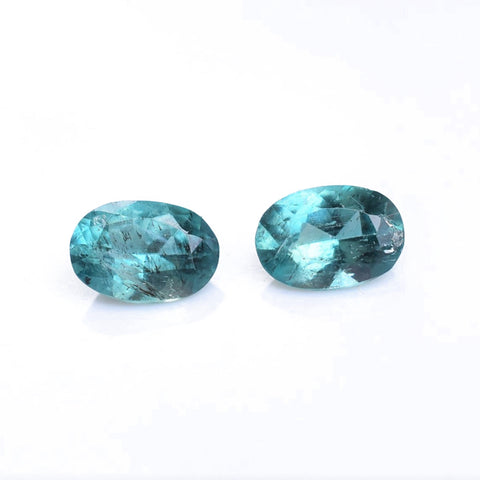 .86 Carat Grandidierite Matched Pair Ovals from Madagascar