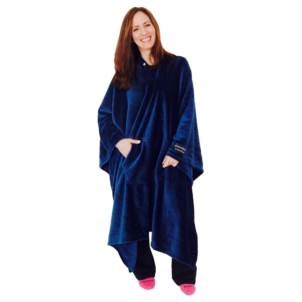 THROWBEE Blanket-Poncho - BLUE – Kona Benellie