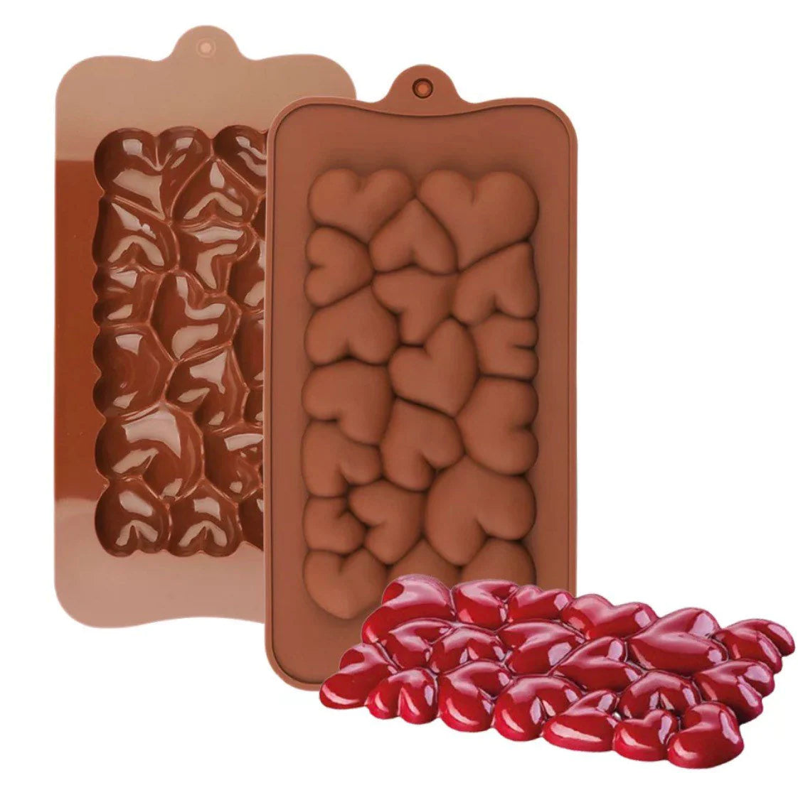 Hearts Chocolate Bar Silicone Mold - Heaven's Sweetness Shop