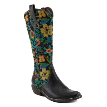 L'ARTISTE RODEOQUEEN BOOTS - BLACK MULTI LEATHER COMBO Spring Step