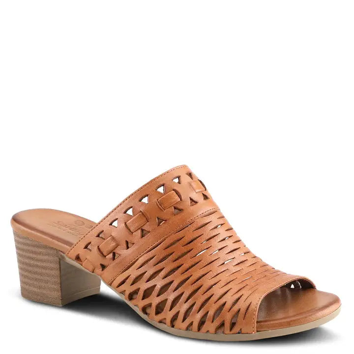 SPRING STEP ANIKA SLIDE SANDALS - Camel Spring Step