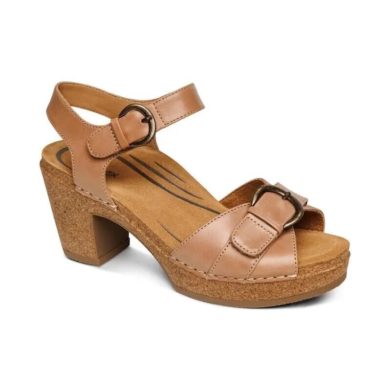 Tory Open Toe Heel - Camel Aetrex