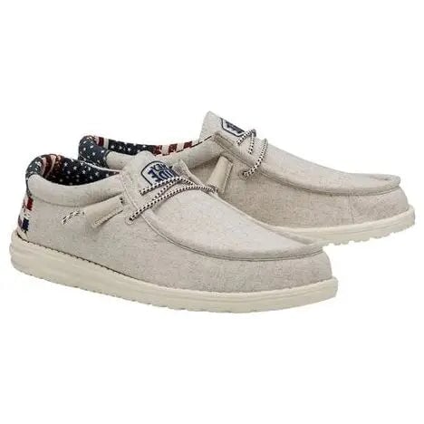 Wally Patriotic - Off White Hey Dude